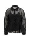polka dot organza shirt
