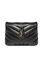 SAINT LAURENT Loulou Toy Black Leather Shoulder Bag