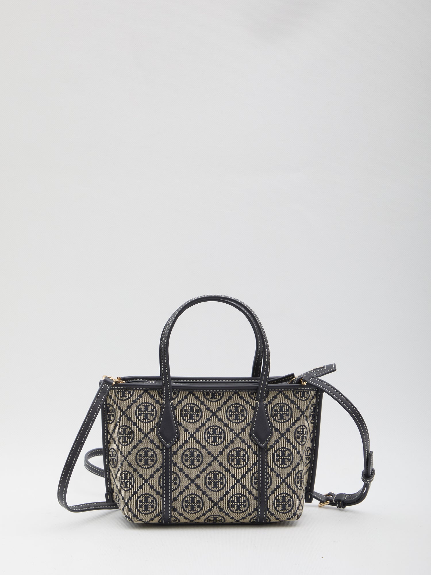 TORY BURCH OS perry t monogram shopping mini bag 