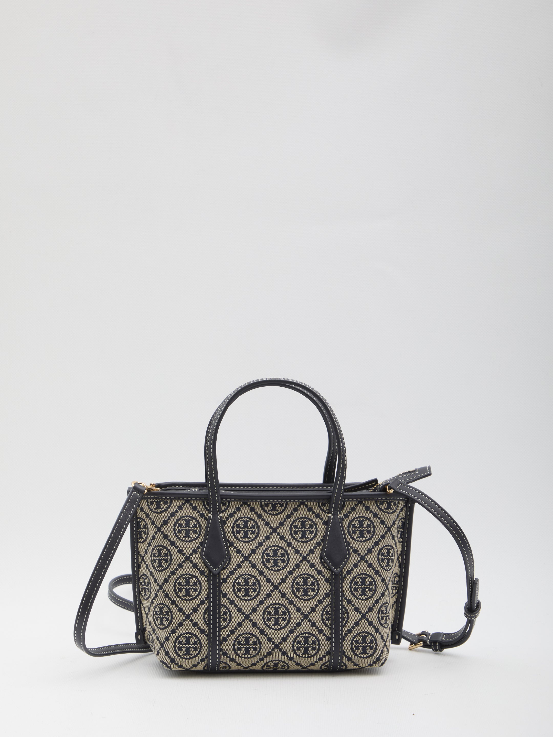 TORY BURCH OS perry t monogram shopping mini bag 