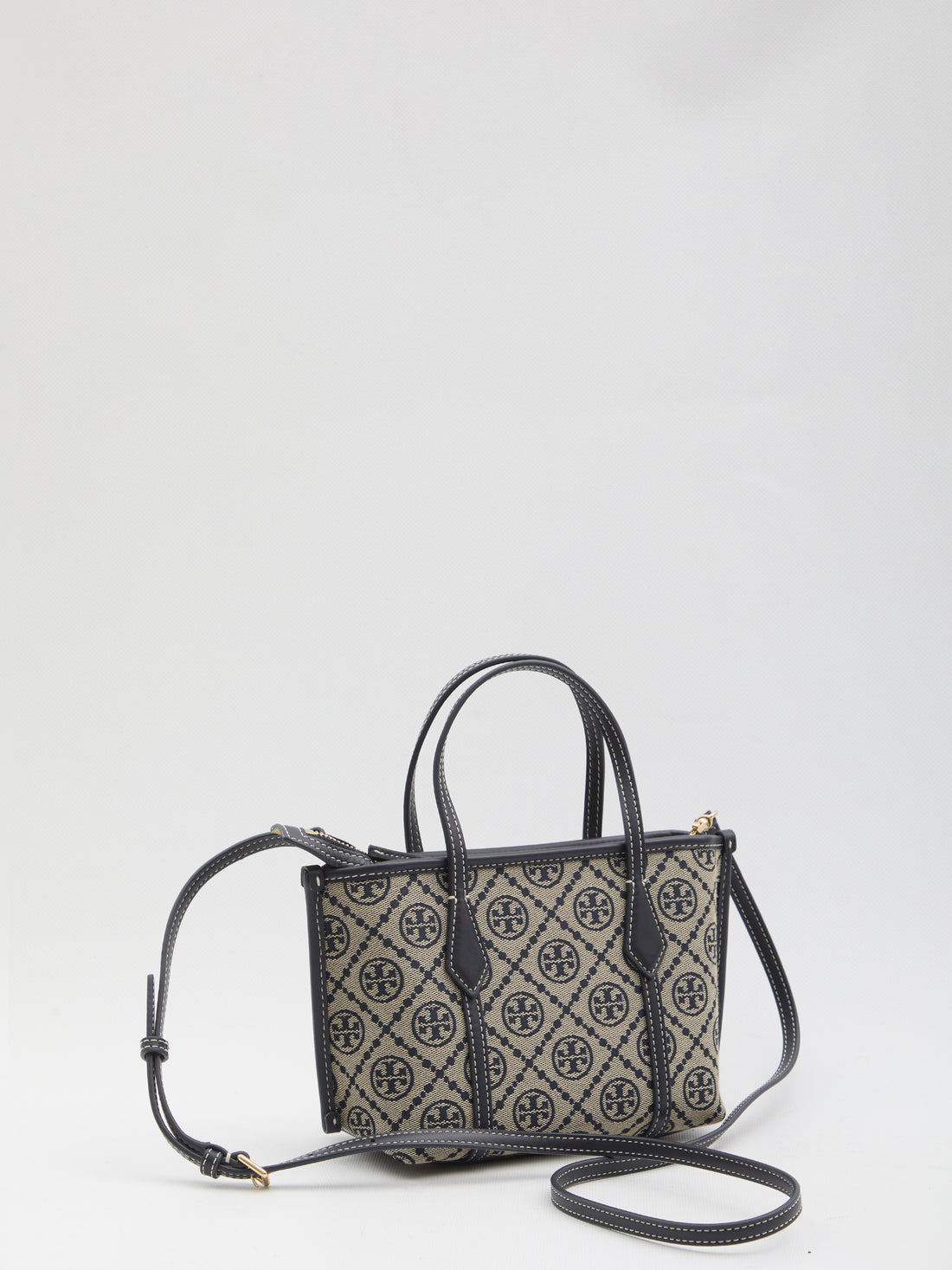 TORY BURCH OS perry t monogram shopping mini bag 