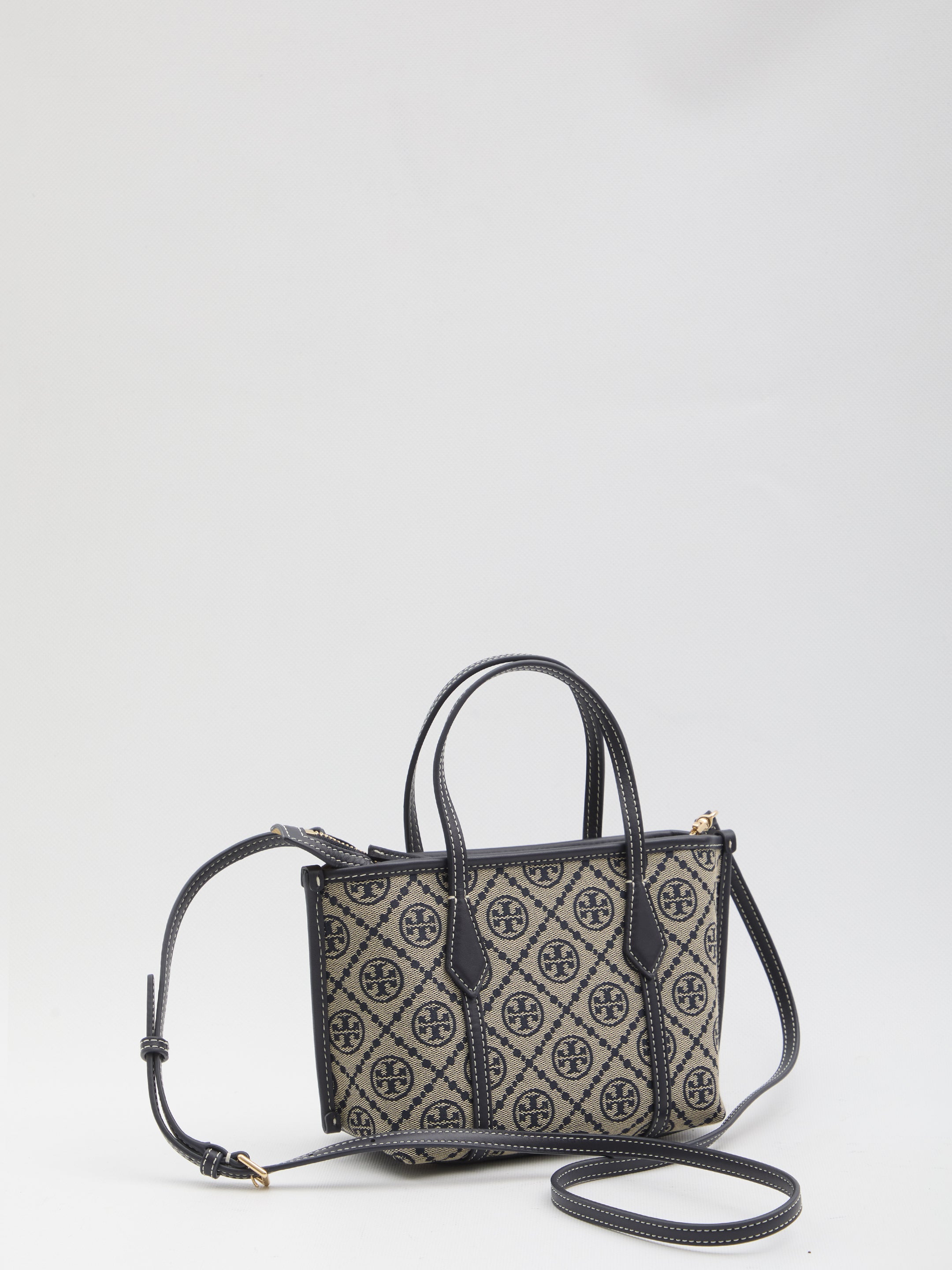 TORY BURCH OS perry t monogram shopping mini bag 