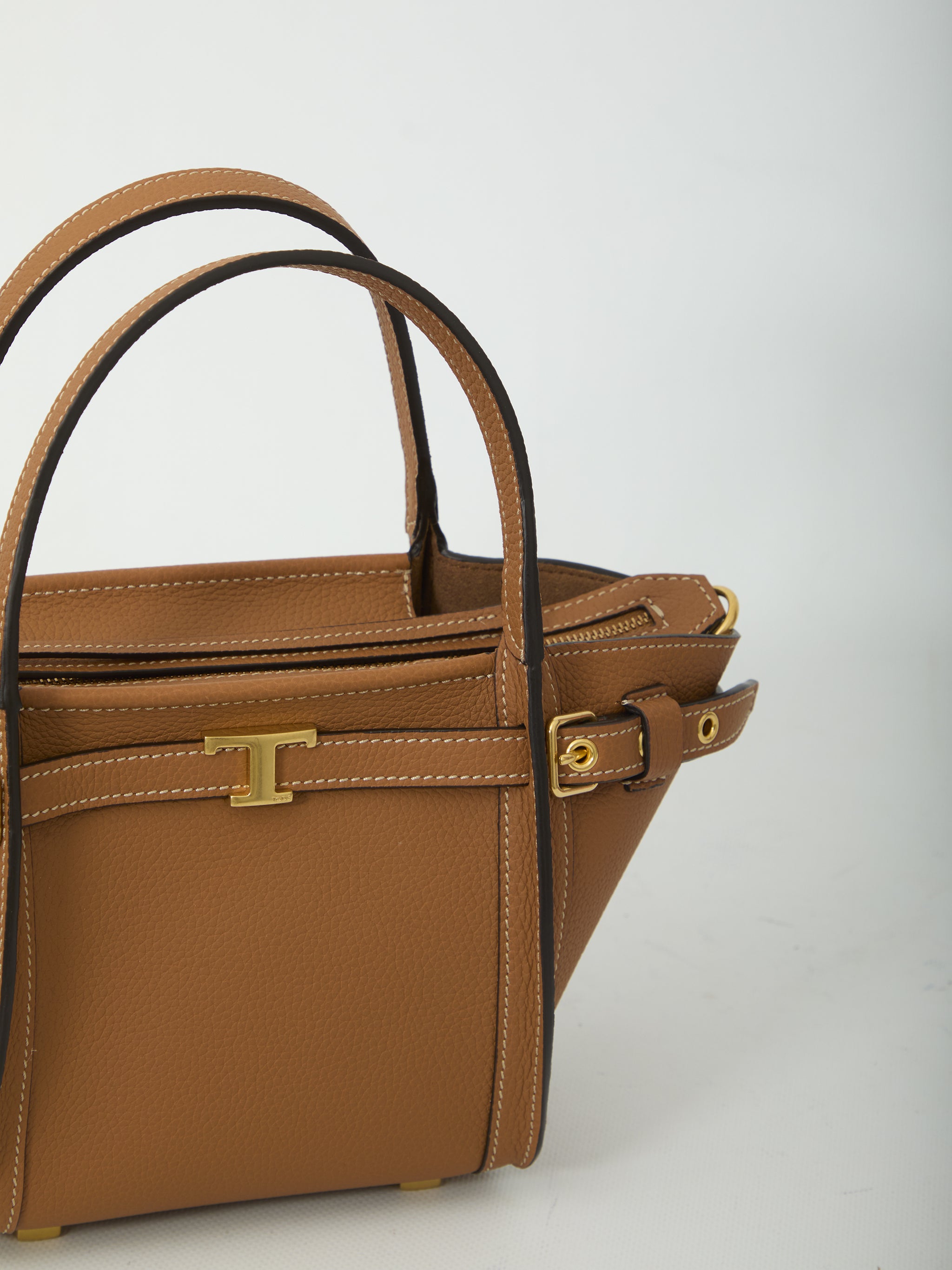 mini leather shopping bag
