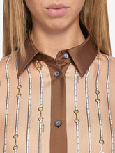 GUCCI 38 shirt in printed silk