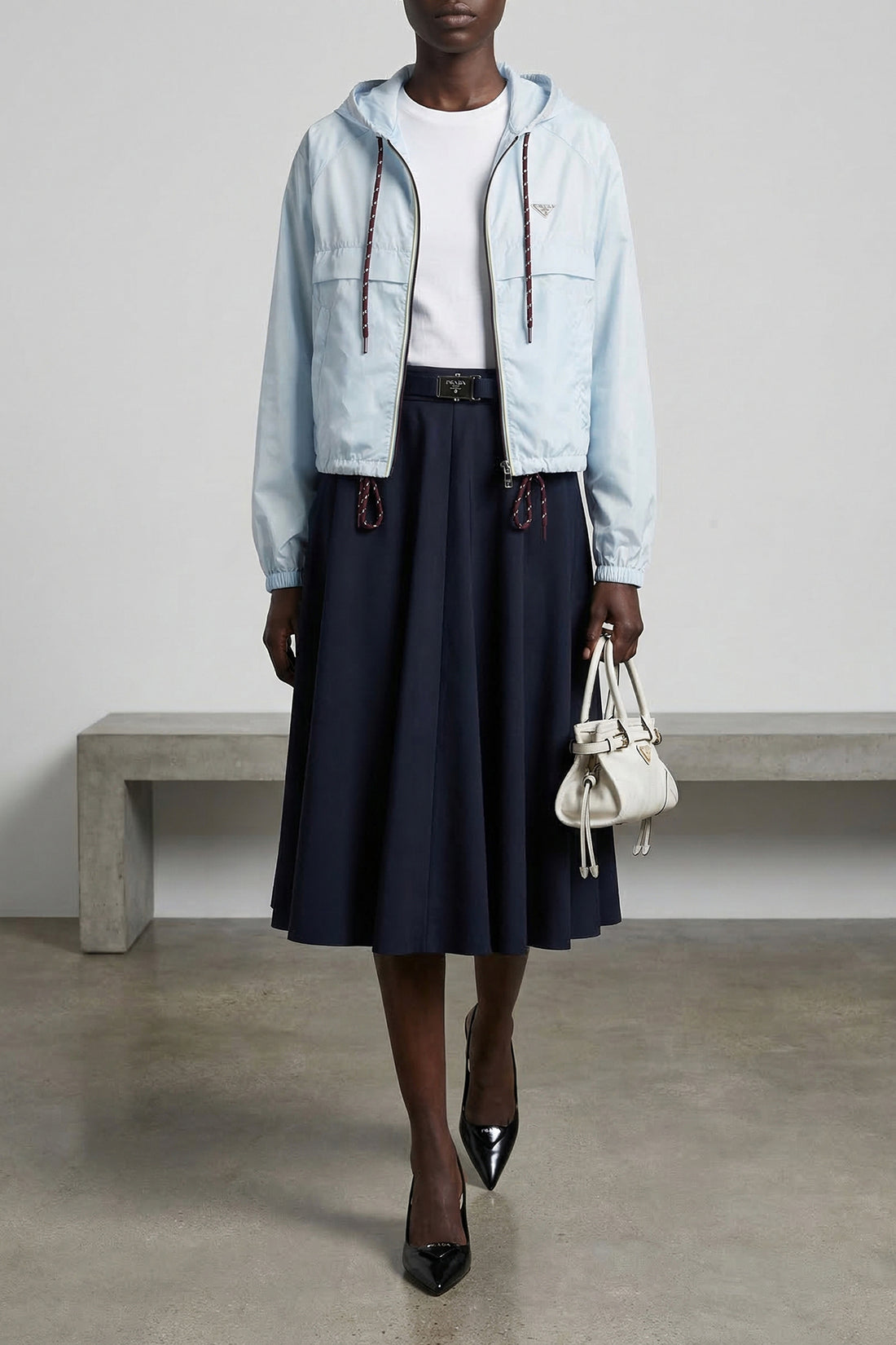 PRADA 42 re-nylon feather jacket