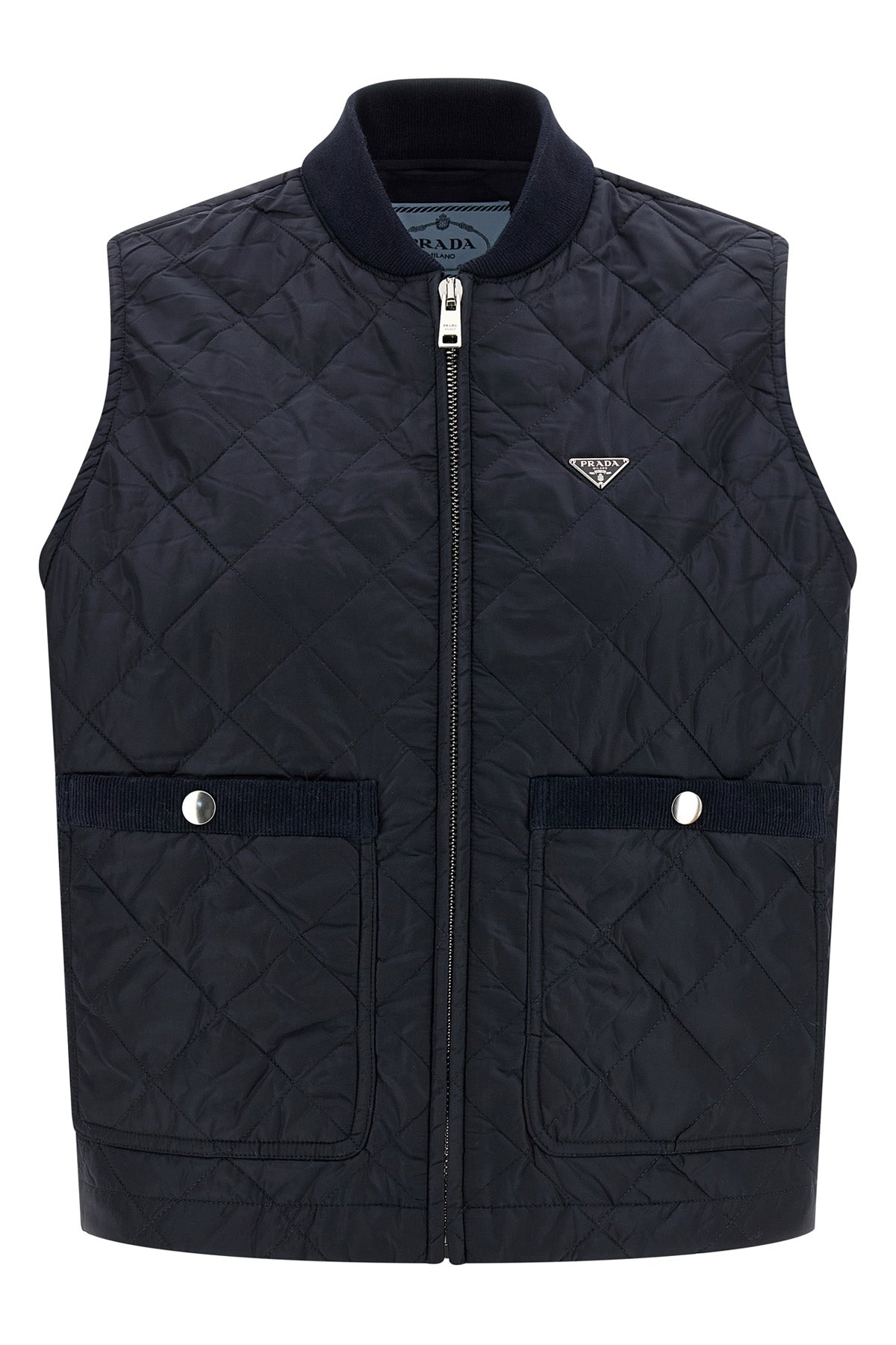 diamond quilted re-nylon vest