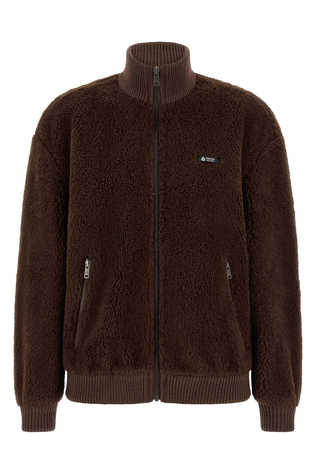PRADA S teddy effect fur jacket