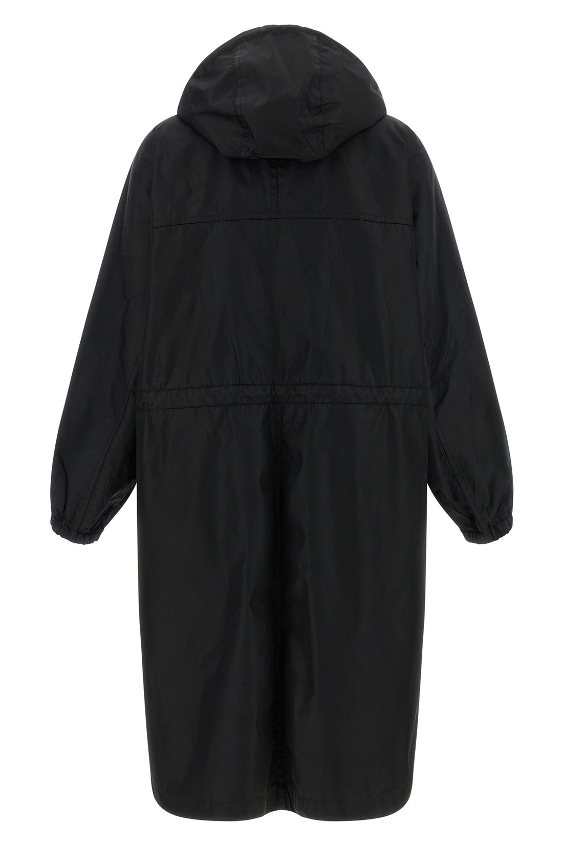 PRADA 38 the prada re-nylon raincoat features an oversized silhouette
