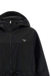 the prada re-nylon raincoat features an oversized silhouette