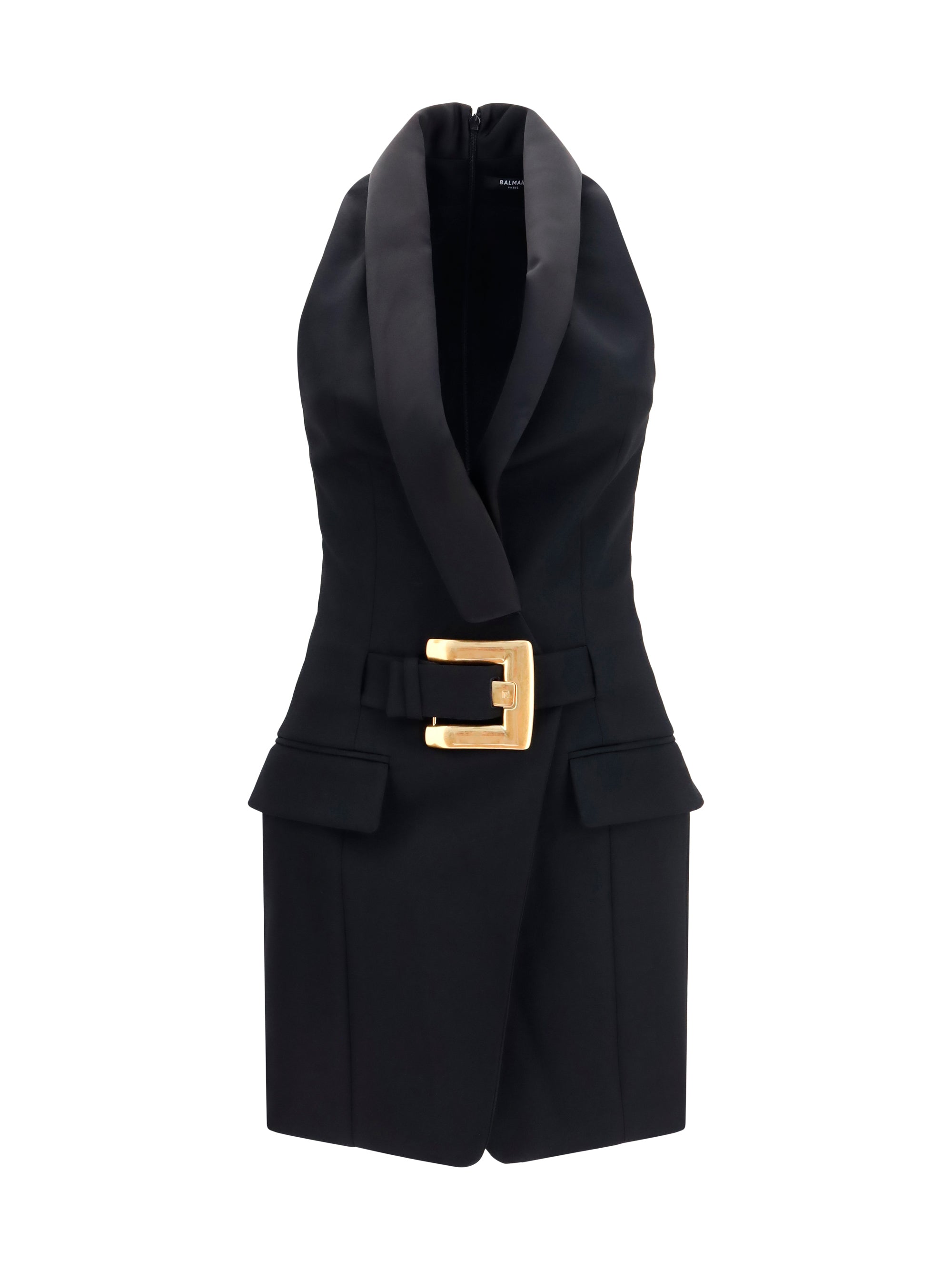 grain de poudre belted dress