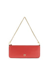 horizontal flat leather shoulder bag