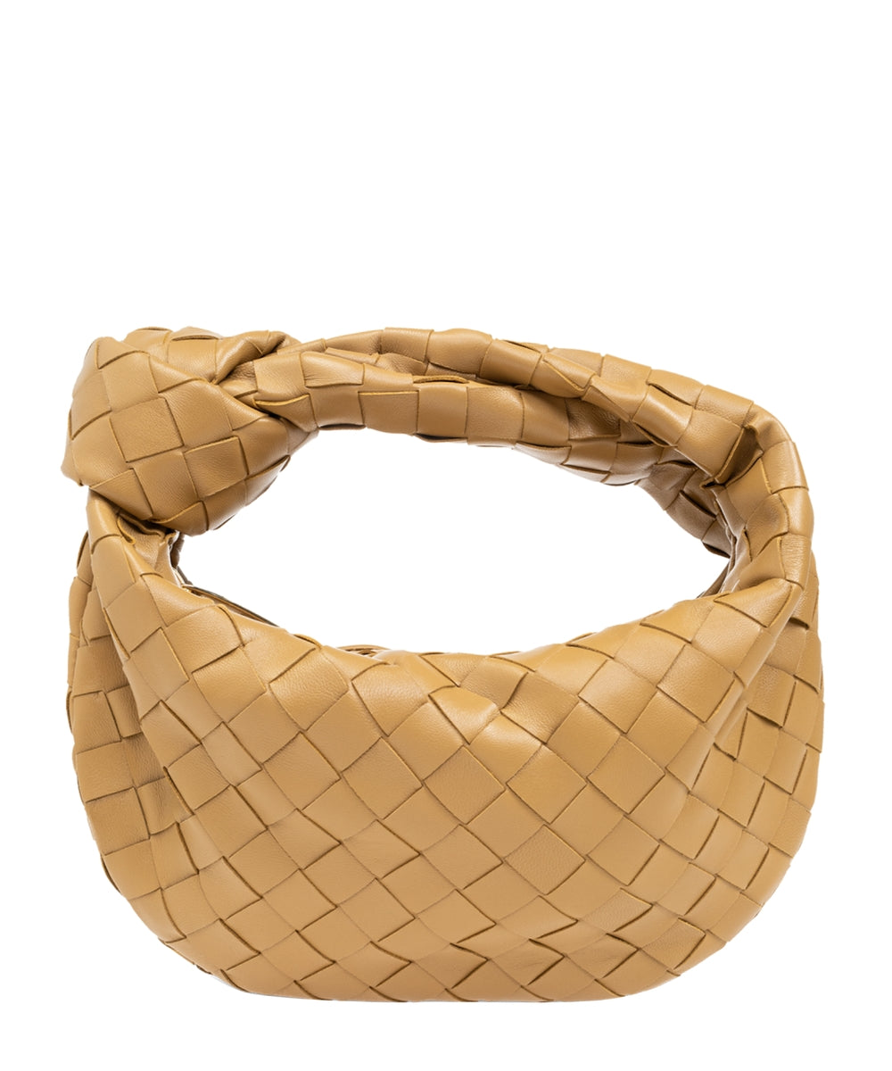 BOTTEGA VENETA Jodie Mini Leather Shoulder Bag – Beige
