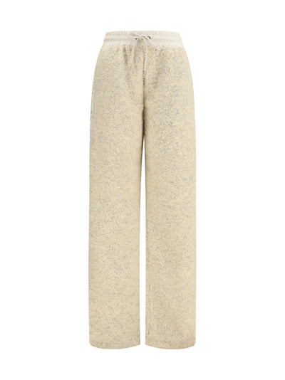 teddy-effect fleece sweatpants