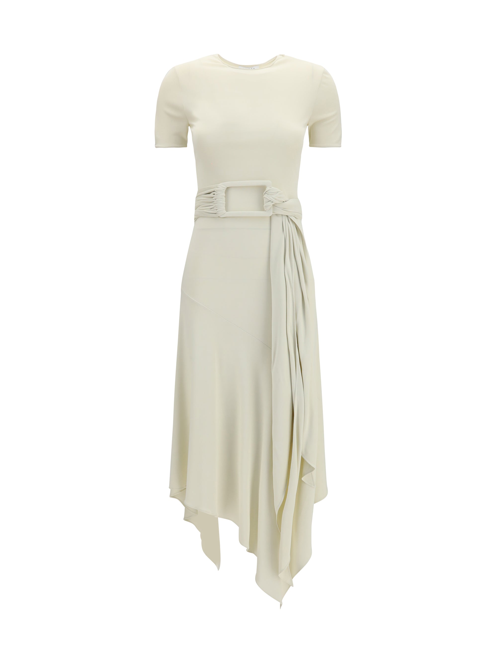 belted jersey dress