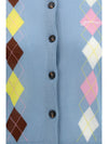 diamond-pattern cardigan
