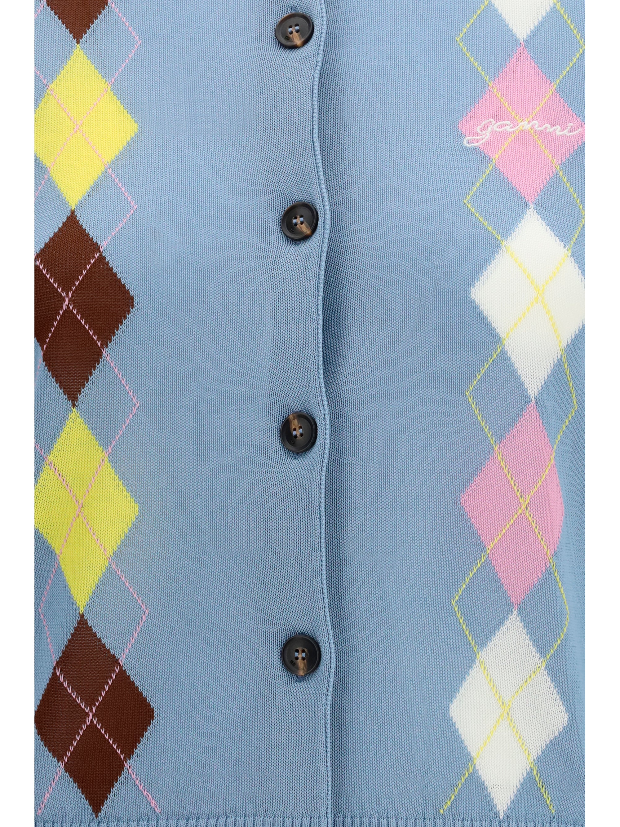 diamond-pattern cardigan