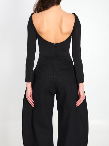 ALAIA 36 sculpted jersey bodysuit