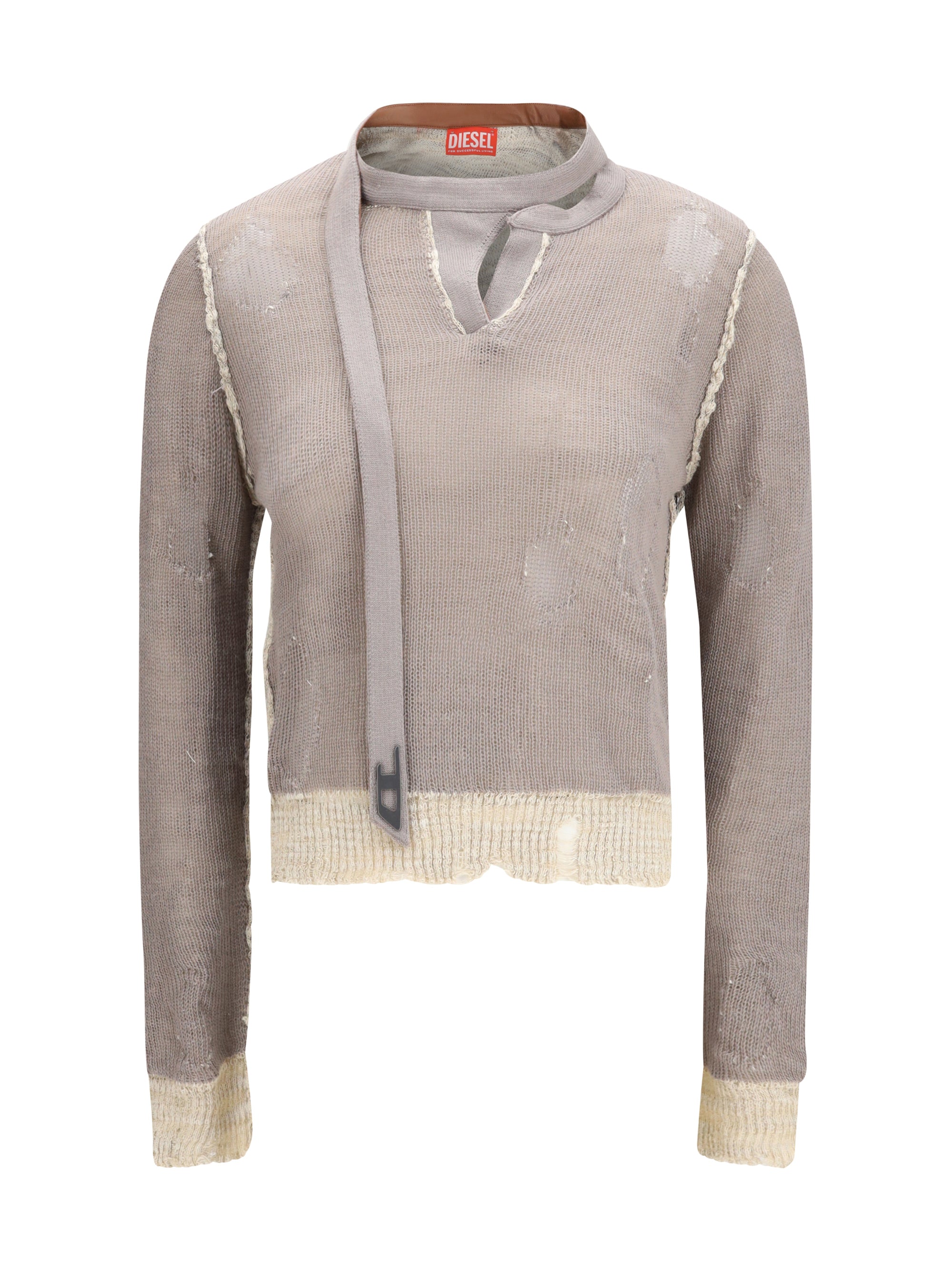 worn-effect sweater