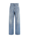baggy jeans in pure cotton with resca pattern
