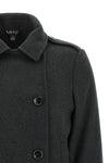the lauren ralph lauren double-breasted short coat defines a rigorous silhouette