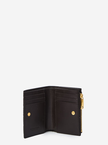 BOTTEGA VENETA OS intrecciato bi-fold small brown