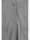 cashmere cardigan with v-neck and knot button