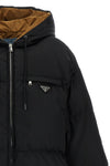 quilted re-nylon maxi down jacket