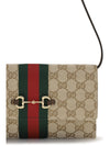 horsebit web wallet with shoulder strap
