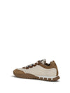 fabric and suede sneakers