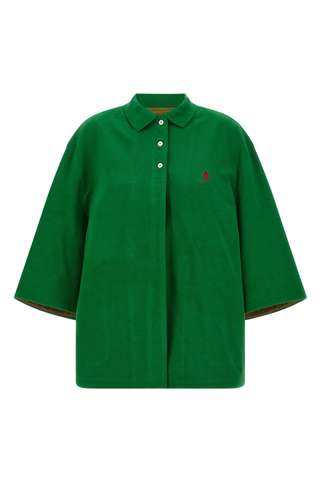 PRADA 38 blouson in old used-effect cotton piquet