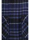 campanula check double-cloth caban