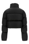 prada cropped down jacket in iconic re-nylon redefines the volumes of contempora