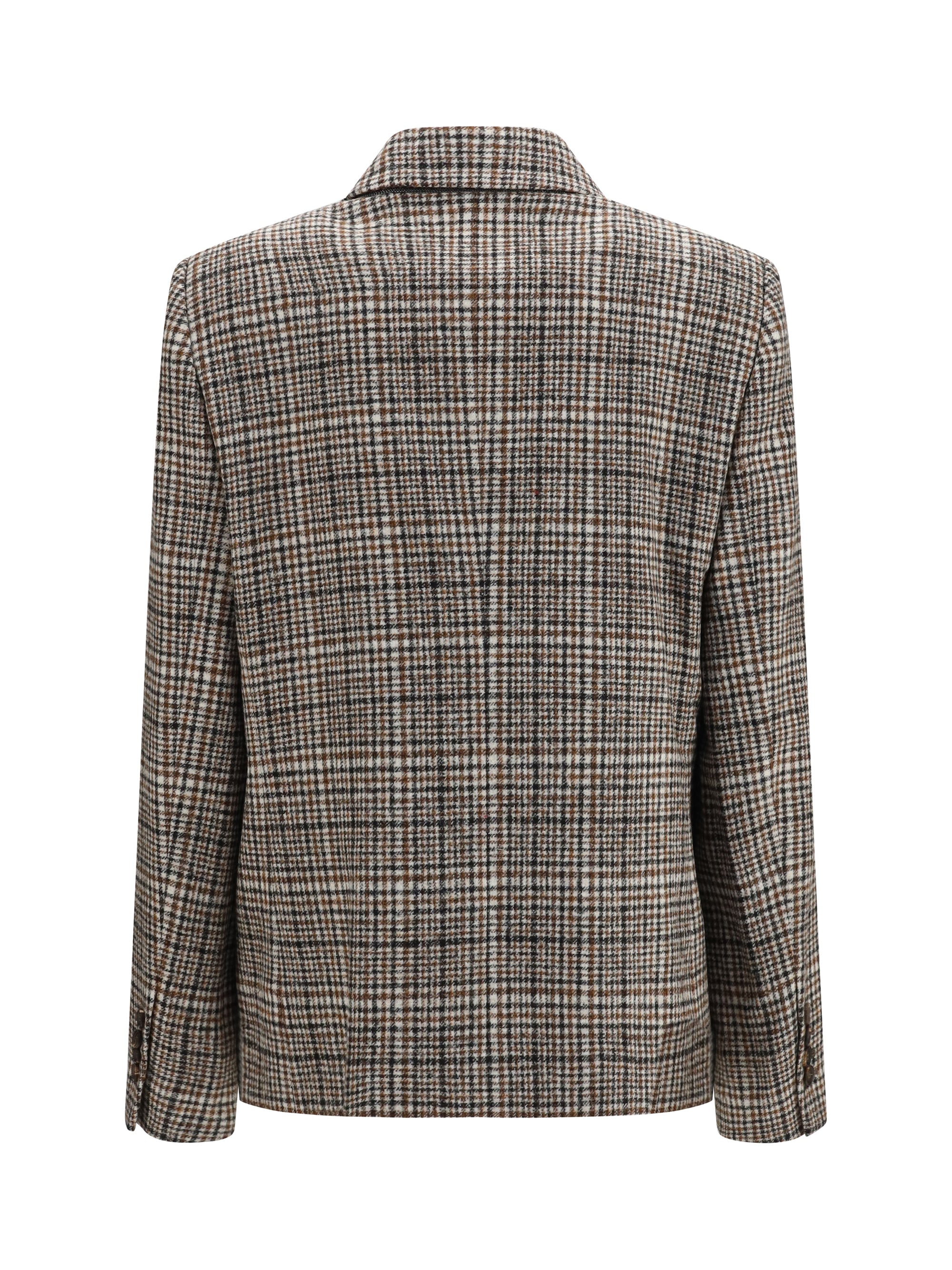double-breasted jacket in alpaca and wool blend