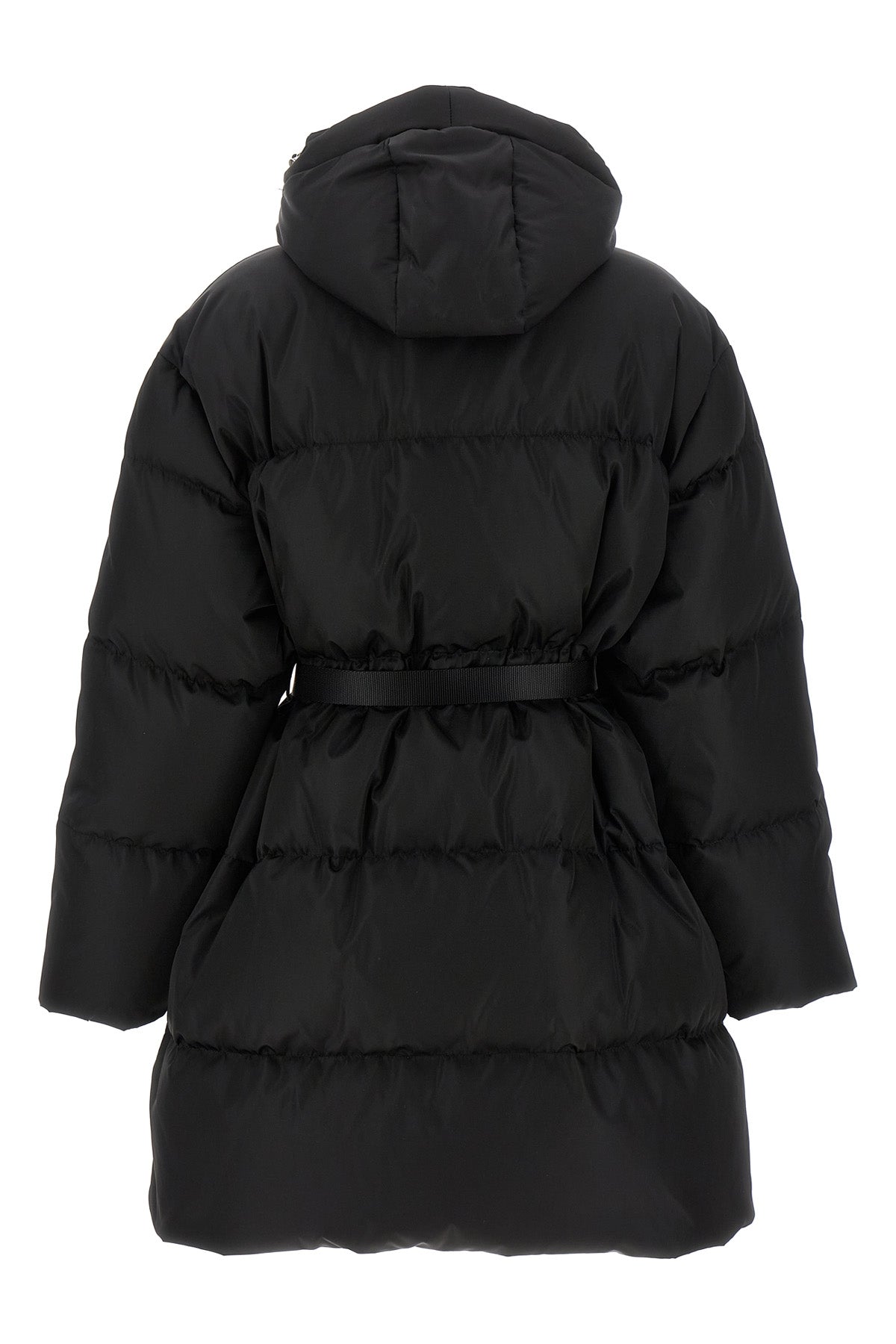 the prada re-nylon down jacket combines functional aesthetics