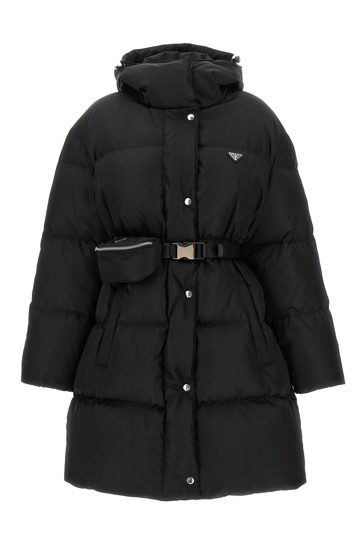 the prada re-nylon down jacket combines functional aesthetics