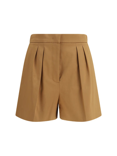 stretch cotton satin shorts