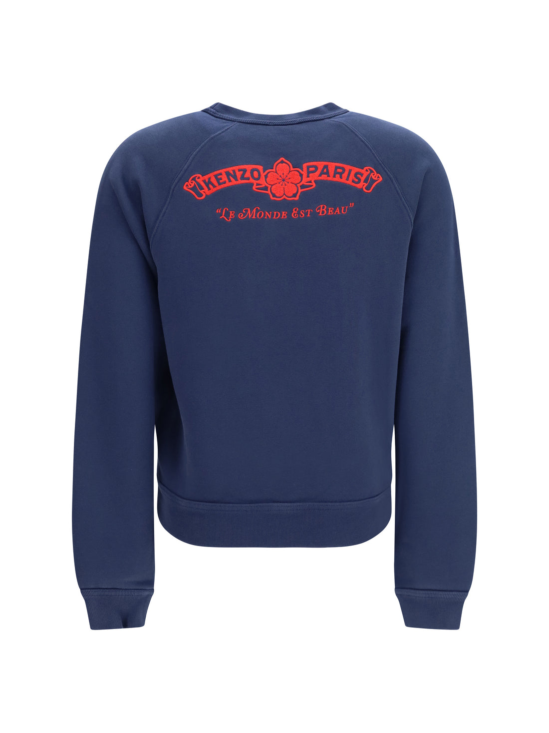 KENZO L kenzo paris emblem embroidered cotton sweatshirt