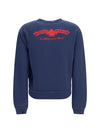 kenzo paris emblem embroidered cotton sweatshirt