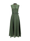 cotton poplin fit-and-flare dress