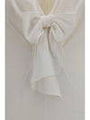 v-neck dress with bow
