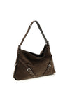 medium voyou shoulder bag in glossy leather
