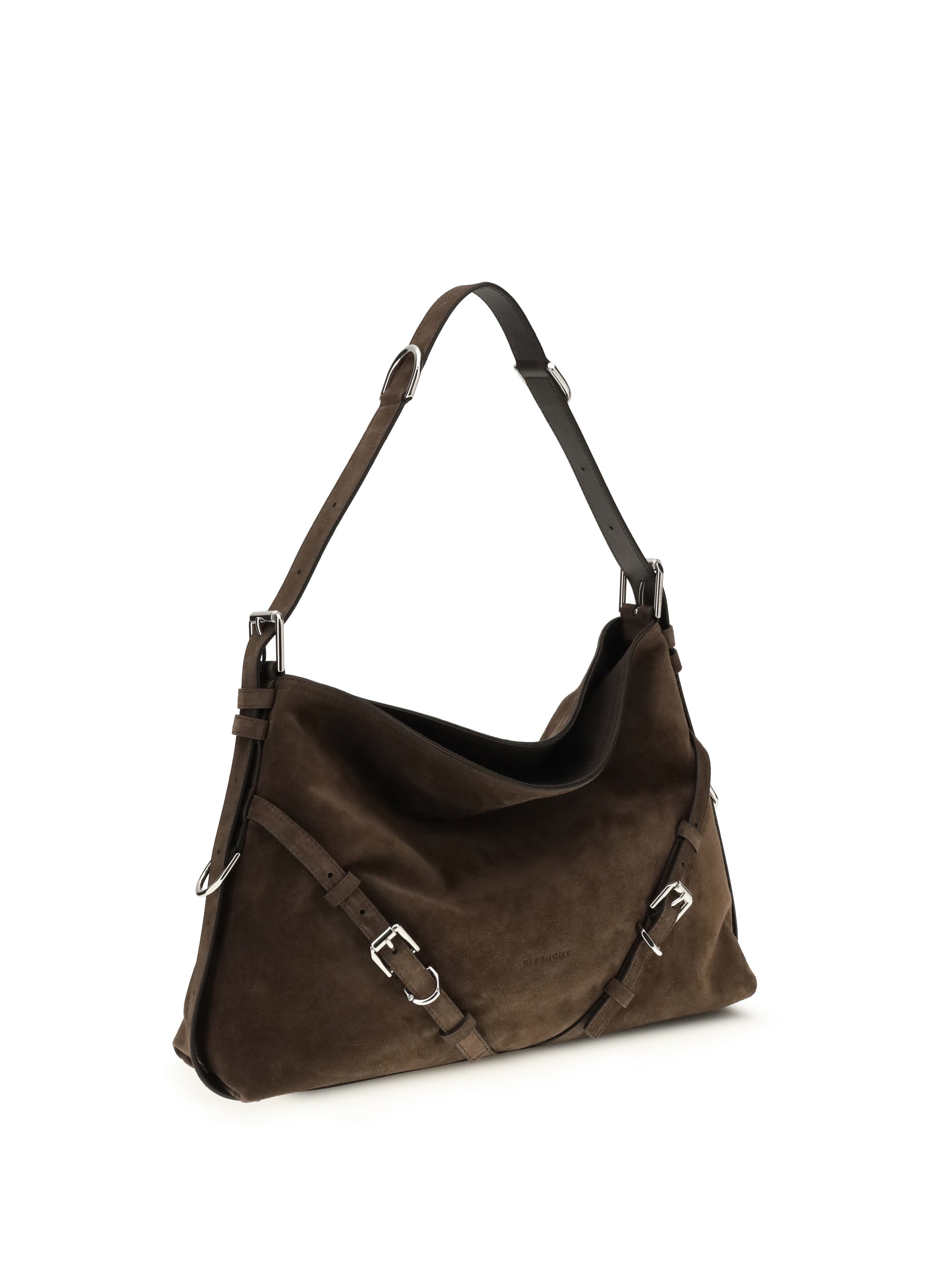 medium voyou shoulder bag in glossy leather