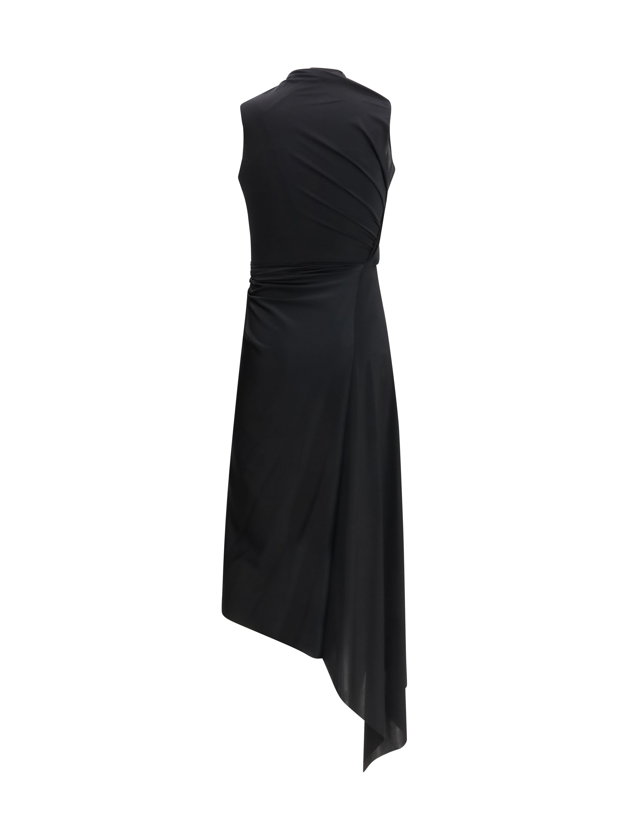 draped midi dress