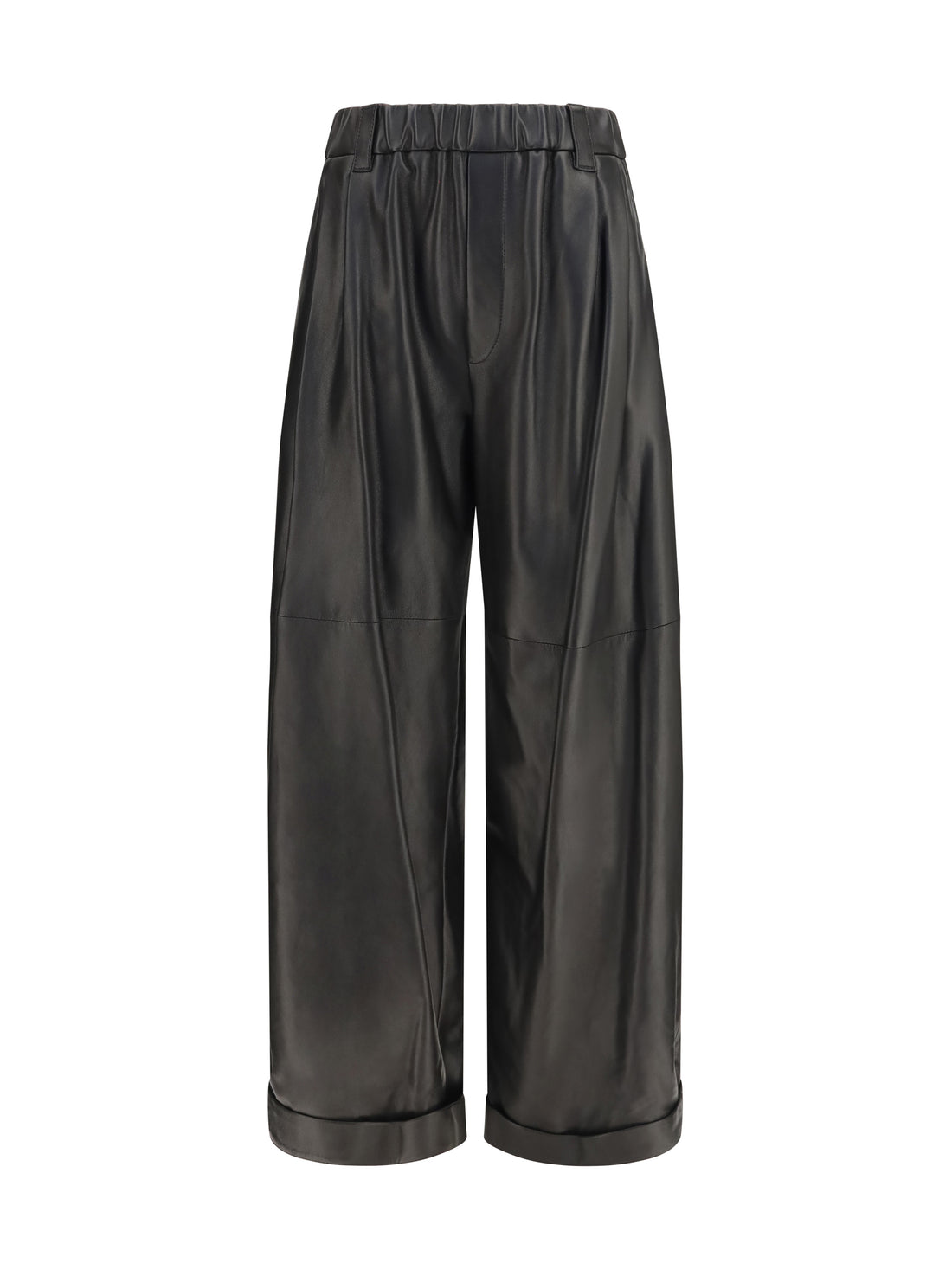 BRUNELLO CUCINELLI 40 baggy nappa leather pants