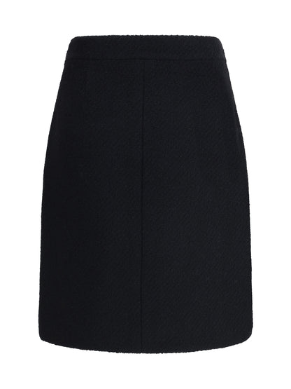 CHLOÉ 38 bouclé wool midi skirt