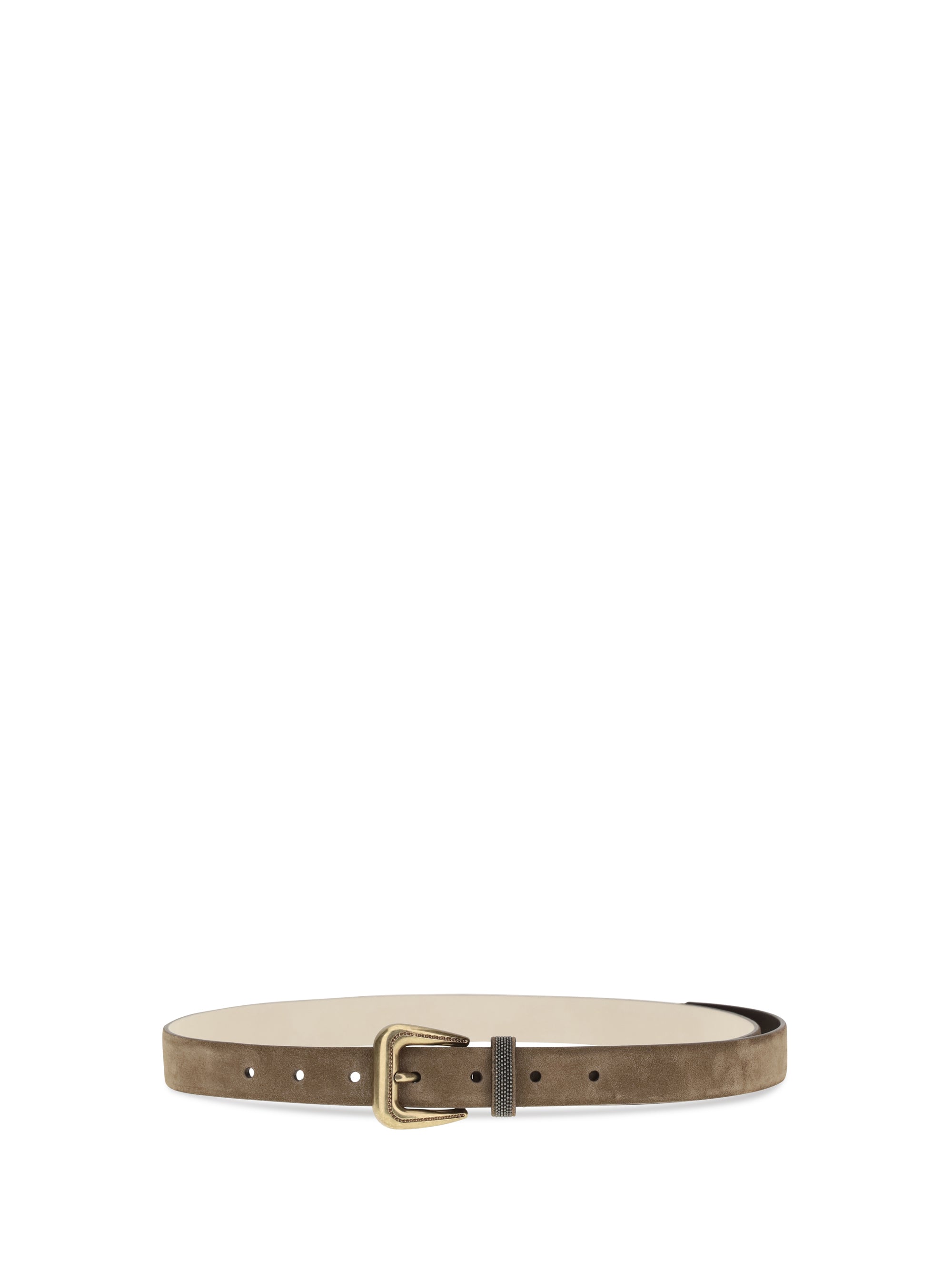 suede belt with monili detail