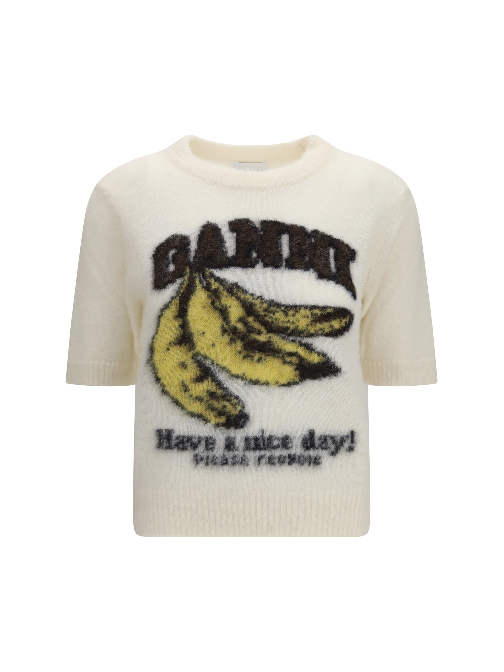 alpaca graphic knit t-shirt