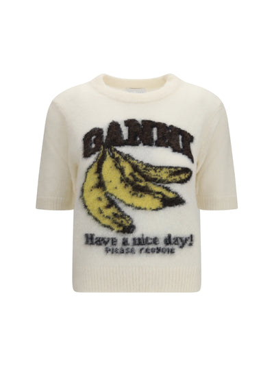 alpaca graphic knit t-shirt
