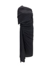 draped asymmetric dress
