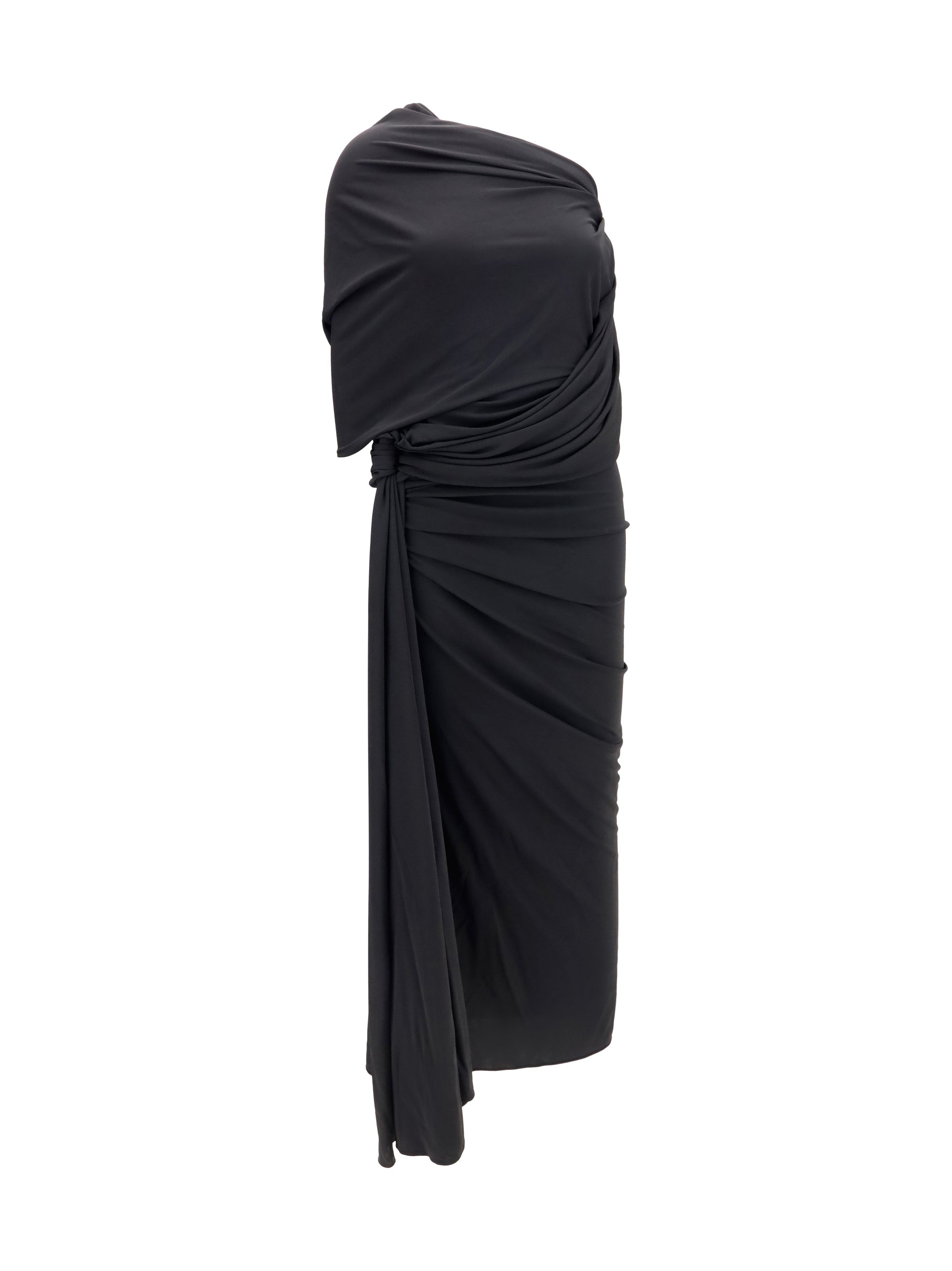 draped asymmetric dress
